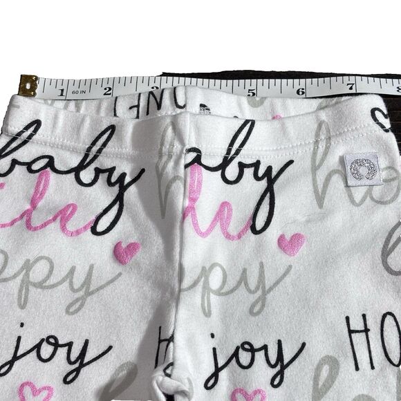 BOPPY girls  Pink Top & Printed white Leggins 2 piece outfit Size 9 months - Picture 5 of 16
